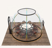 Tentes dôme extérieures, tente bulle transparente, panneau en polycarbonate PC, tente bulle pour fête, randonnée, dôme en aluminium