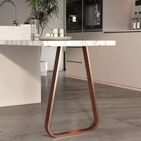 Pieds et supports de table de luxe en acier au carbone Rainfall pour table à manger, comptoir de bar, bureau