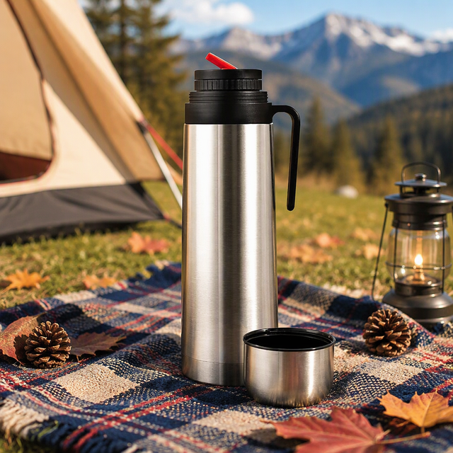 1000ml Stainless Steel Water Bottle  Thermos for Mate Vacuum Insulated With Double Stainless Steel Wall - BPA Free With Handle