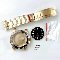 Accessoires de montre mécanique automatique modifiée SUB 300 de 40 mm, vert lumineux, avec bracelet semi-polissé pour mouvement NH35