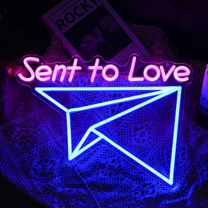 ป้ายไฟนีออนแบบกำหนดเอง ป้ายไฟ LED คำว่ารัก รูปเครื่องบิน ไฟนีออนติดผนัง ป้ายคำว่ารักสำหรับห้องนอน งานปาร์ตี้ ของขวัญงานแต่งงาน - Product Image 6