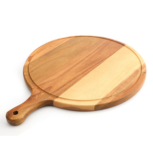 Molde Redondo de Madera para Pizza con Asa, 2 cm de Grosor, 1250 g, para Uso Doméstico - Product Image 4