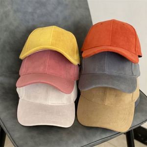 Wholesale Custom Logo <b>Plain</b> Suede <b>Baseball</b> <b>Caps</b> Solid Color <b>Plain</b> Suede <b>Baseball</b> Hats with Lower MOQ in Stock - Product Image 1