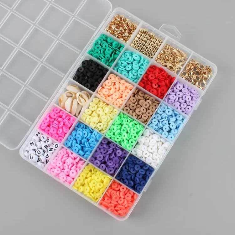 Kit de contas de argila de polímero para fazer pulseiras personalizadas contas de argila de polímero para fazer jóias