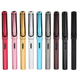2021 Baru Datang Berongga Keluar Klip Logam Fountain Pen Multi-warna Mewah Halus Ujung Fountain Pen