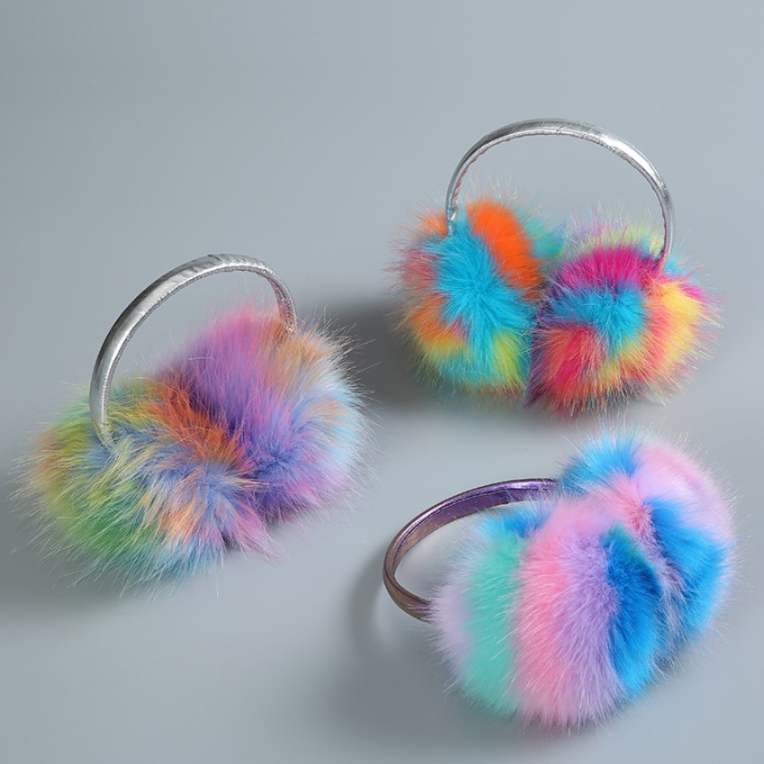 Go Party 2021 новейшие цветные радужные наушники из искусственного меха модные наушники