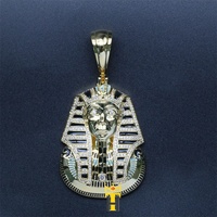Collier avec pendentif de tête de lion égyptien en or, nouveau design ancien, bijou en émail cz