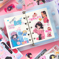 Simno gros Style japonais mignon dessin animé autocollant Album découpé autocollants adhésifs pour bricolage artisanat