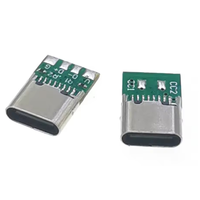 Connecteurs USB Type C Femelle, Jack Double, Résistances 5.1K, 16 Broches, Haute Performance, Haute Qualité, Bornes Électriques, Soudage, DIY, Données