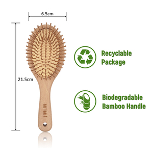 Set di Spazzole per <span class=keywords><strong>Capelli</strong></span> Afro <span class=keywords><strong>in</strong></span> Bambù Ecologico con Manico <span class=keywords><strong>in</strong></span> <span class=keywords><strong>Legno</strong></span> per Massaggio e Districamento dei <span class=keywords><strong>Capelli</strong></span> Ricci - Product Image 6
