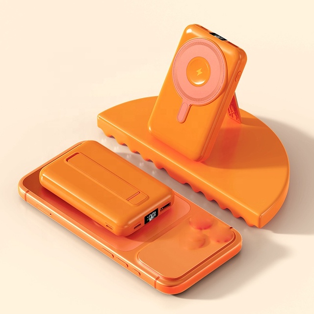 2026 Hot Selling 3 in 1 Magnetic Wireless Power Bank 20W Type-C for Mobile Phone & Watch 10000mah Battery Folding Bracket