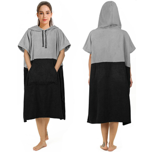 Serviette de plage à capuche épaisse extra large <span class=keywords><strong>poncho</strong></span> à langer Surf <span class=keywords><strong>Poncho</strong></span> Hommes Serviette en microfibre à séchage rapide pour la plage, la <span class=keywords><strong>piscine</strong></span>, le lac - Product Image 2
