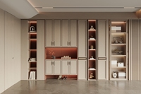 Meuble à chaussures tendance, simple et lumineux, idéal pour l'espace d'entrée près de la fenêtre et la décoration intérieure éclatante.