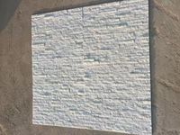 Revêtement mural en quartzite naturel blanc à face fendue, panneau de pierre empilée décoratif 3D moderne, anti-acide, écologique, pour extérieur et intérieur
