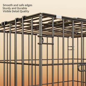 <span class=keywords><strong>Cages</strong></span> pour chiens pliables en fer massif personnalisées avec plateau en plastique anti-fuite, emballées - Product Image 4