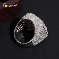 Nuovi Arrivi: Anello da Uomo di Lusso in Argento Massiccio S925 con Moissanite VVS Iced Out, Design Hip Hop con Incastonatura Invertita, Gioiello da Uomo