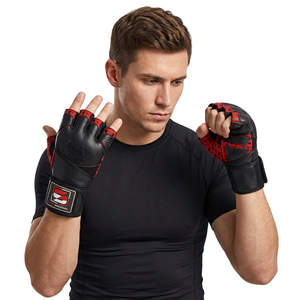 Gants de musculation unisexes légers, respirants, antidérapants, en cuir, demi-doigts, pour le sport et la remise en forme (paire) - Product Image 1