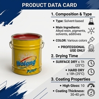 Apprêt alkyde Wolong à forte adhérence, antirouille, couche de base liquide brillante pour machines en acier et surfaces métalliques