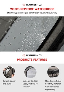 Pochette transparente pour la beauté, article bon marché pour la vie quotidienne, trousse de maquillage, sacs cosmétiques imperméables en PVC pour femmes - Product Image 4