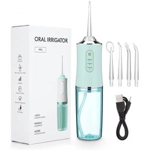 Irrigador Bucal Eléctrico Portátil, Limpiador Dental con Chorro de Agua, Dispensador de Hilo Dental, Lavador Bucal con 4 Boquillas - Product Image 1