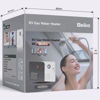 Chauffe-eau au gaz GPL 10L DC 12V pour caravanes, camping-cars, 2.9GPM 69000BTU, design élégant et compact, en acier inoxydable, à évacuation forcée
