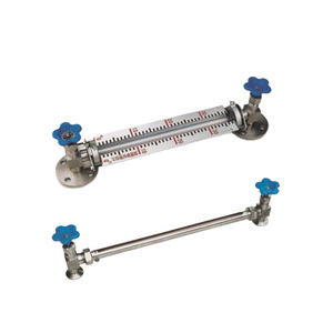 Прозрачная жидкая уровнемерная стеклянная трубка Датчик уровня жидкости из нержавеющей стали углеродистая сталь PP PTFE облицованная стеклянная трубка - Product Image 4