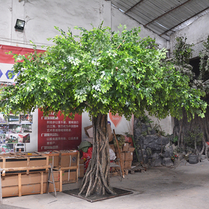 Arbres artificiels de banian personnalisés pour hôtels, centres commerciaux et sites touristiques – Grand arbre artificiel en ficus vert - Product Image 5