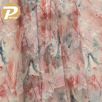 Tissu en mousseline de soie imprimé numérique Uragri, respirant, léger, à mémoire de forme, 100% polyester