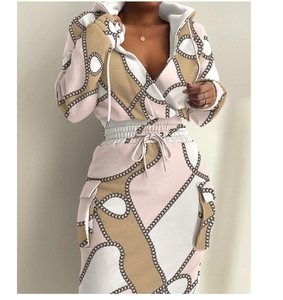 Nouvelle <span class=keywords><strong>robe</strong></span> décontractée pour femme, imprimée, sexy, avec ceinture, multi-poches, en solde - Product Image 6