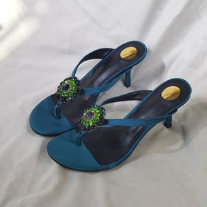 Latest Design <b>Flip</b> <b>Flop</b> Talons Haut Sexy Blue Escarpins Unique High Open Toe Thong Women Heels - Product Image 2