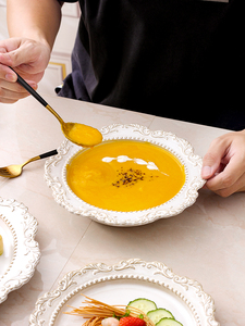Services de vaisselle en céramique gaufrée style cour avec glaçure résistante aux taches pour hôtels, restaurants et traiteurs - Product Image 2