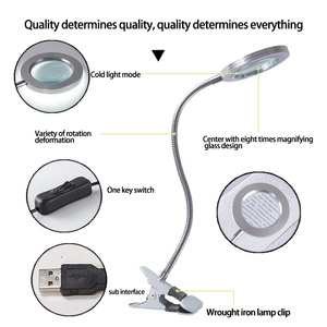 Lupa de luz de belleza para uñas, lámpara de mesa con USB, Flexo, LED de escritorio, para estudiantes, lámpara de lectura para estudio - Product Image 3