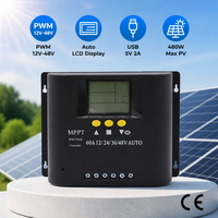 40A 60A PWM Solar-Laderegler 12V-48V LCD-Display USB Automatische Erkennung von Blei-Säure-Batterien 480W Max PV CE-Zertifiziertes Solarpanel