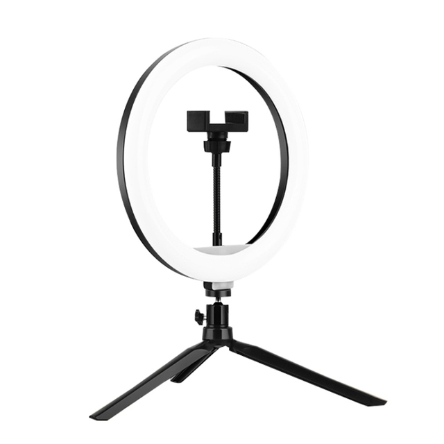 Customization Support 10 Inch Adjustable Live Broadcast LED Fill Ring Light Tripod with Phone Clamp