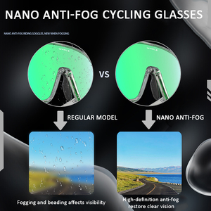 Gafas de Ciclismo Antivaho Nano con Marco TR90 y Lentes de PC UV400, Gafas Deportivas Resistentes al Viento para Ciclismo de Carretera y Montaña - Product Image 5