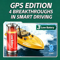 Perahu Umpan GPS Presisi Tinggi 500M RC Beban 3KG Akurasi Penentuan Posisi 30cm Auto Cruise Lampu Pancing Malam RICHNEST V81 20000mAh