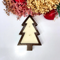 Bol en bois artisanal Curio Craft pour bougies de Noël et récipient rustique pour bougies en cire de soja |   Décoration intérieure