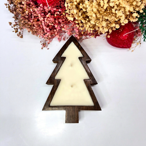 Cuenco de madera artesanal Curio Craft para árbol de Navidad y recipiente rústico para velas de cera de soja |   Decoración del Hogar - Product Image 1