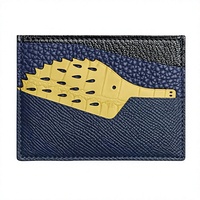 Portefeuille de poche en cuir ultra fin Eposm, design original, en cuir de vachette, porte-cartes court