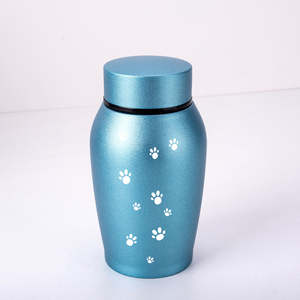 Металлическая урна для праха домашних животных с гравировкой, на заказ, для собак и кошек, из нержавеющей стали, с гравировкой лап, памятная урна-сувенир - Product Image 2
