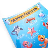 Affiches murales éducatives en gros A0 A1 A2 pour l'apprentissage de l'alphabet et des mathématiques, tableau pédagogique de vocabulaire anglais pour les salles de classe