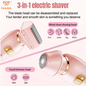 เครื่องโกนหนวดไฟฟ้า2-in-1แบบพกพาที่โกนหนวดแบบ2-in-1สำหรับสุภาพสตรีเครื่องกำจัดขนแบบเปียก/แห้ง IPX7กันน้ำชาร์จไฟได้ USB ใช้ในครัวเรือน - Product Image 3