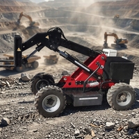 Chariot élévateur télescopique électrique télécommandé YCMG 1 tonne 4x4 mini tout-terrain pour travaux agricoles et de construction