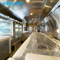 WEBETTER Camion de restauration en acier inoxydable Hot Dog Pizza Café Crème glacée Remorque de restauration rapide mobile Camion rationalisé à vendre