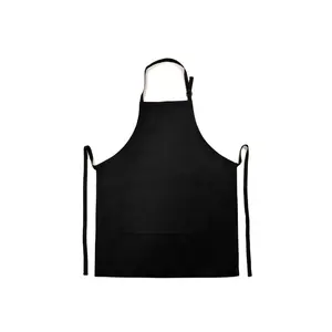 Черный фартук с индивидуальным логотипом, полный дизайн печати, водонепроницаемый регулируемый нагрудник для кухни, фартук