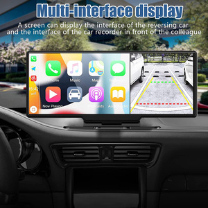 Universal 10.26 inci Layar Sentuh Nirkabel <span class=keywords><strong>Android</strong></span> Auto Dashcam Navigasi GPS 4k 1080p Dual Lens Dash <span class=keywords><strong>Cam</strong></span> Carplay - Product Image 3