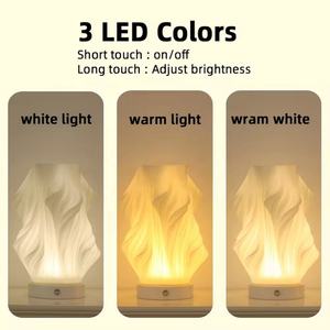 Lampe Vase Décorative Irrégulière Créative Nordique, Éclairage Domestique Élégant avec Batterie Rechargeable - Product Image 4