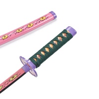 45cm Japonais Anime Demon Slayer Véritable Lame En Acier Inoxydable Kyokokukamusari Kokushibo Katana Épée Jouet