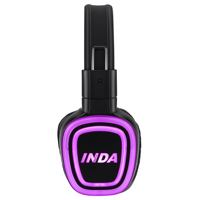 Casque Silencieux Haut de Gamme RF890 Couleurs RGB, Système Silent Disco avec Portée de 500 Mètres pour Soirée Dansante, Recharge Intelligente et Plus de 12 Heures d'Autonomie