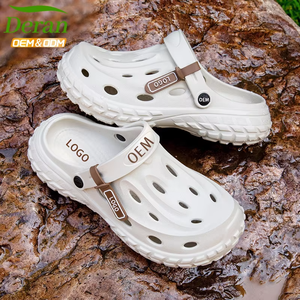 Deran OEM EVA suela gruesa hombres agujero zapatos desgaste antideslizante cómodo pisando suave suela aumento playa sandalias eco zuecos - Product Image 1